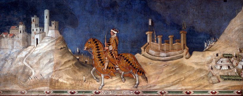 Simone Martini, Guidoriccio da fogliano - 1328 von Atelier Liesjes