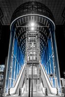 The Nelson Mandela Bridge in Zoetermeer in the evening.