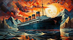 Grand navire des années 1920 Peinture peinte sur Animaflora PicsStock