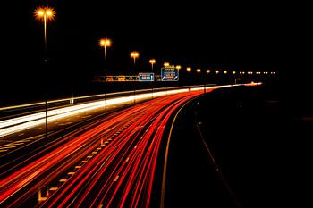 Snelweg A58 onder Breda bij Ulvenhout en Galder