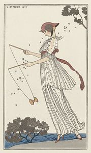 George Barbier – Robe de linon imprimé (1913)