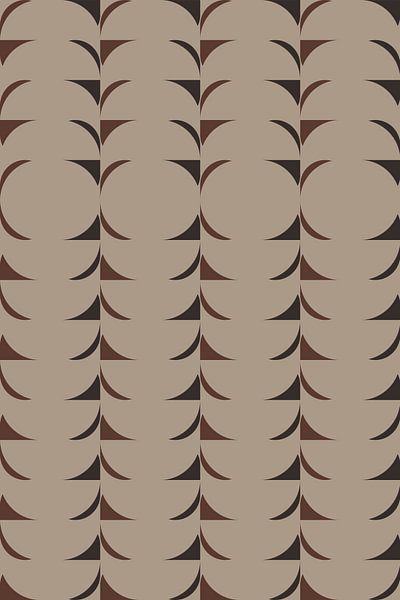 Retro kunst uit de jaren 70. Abstract geometrisch patroon nr. 9 van Dina Dankers