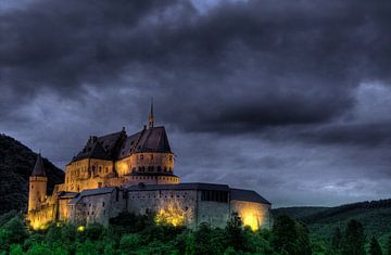 Vianden Castle Luxembourg in the evening by Rens Marskamp