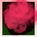 Verträumte Welten. Bunte Kunst in Neon-Pink, dunklem, warmem Grün und Schwarz von Dina Dankers Miniaturansicht