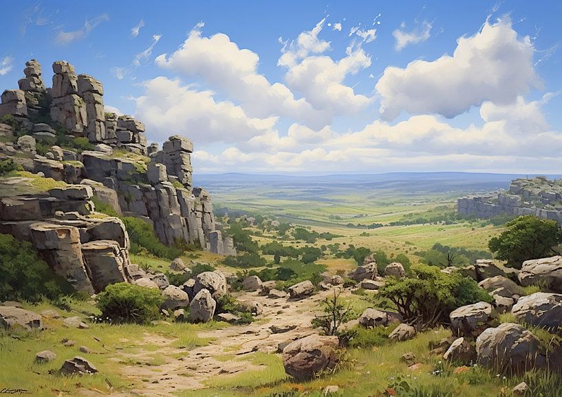 Vue de l'Espagne par Peinture Abstraite