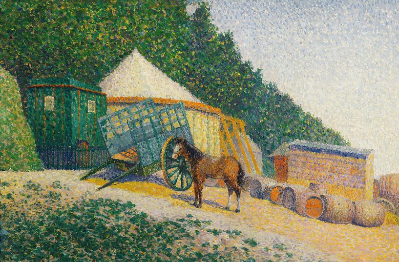 Albert Dubois-Pillet-Little Circus Camp. van finemasterpiece