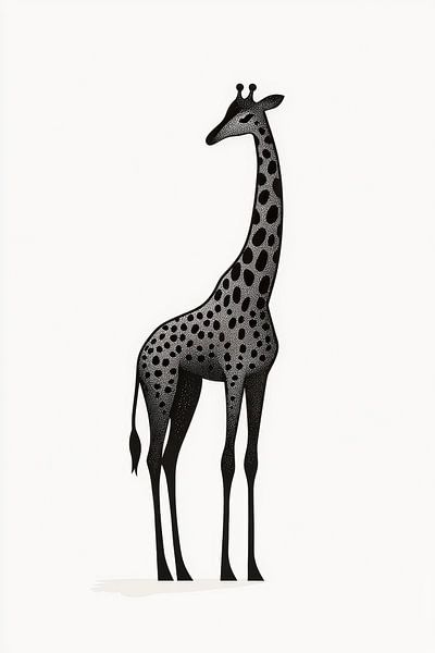 Giraffe im minimalistischen Design von Poster Art Shop