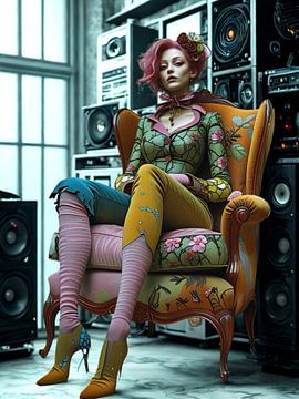 DJ Dame von Sandu Brus ARCANE ART STUDIO