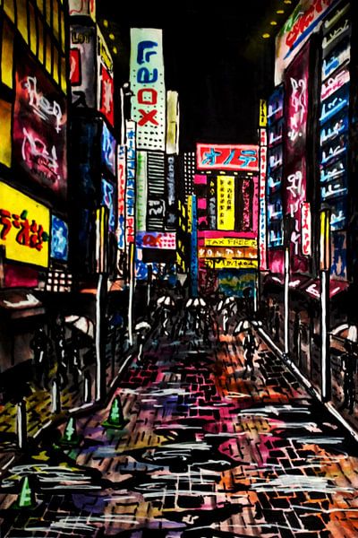 Drawing of Tokyo by Lonneke Kolkman