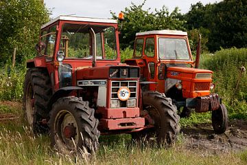 old tractors somewhere in the country by Photoned