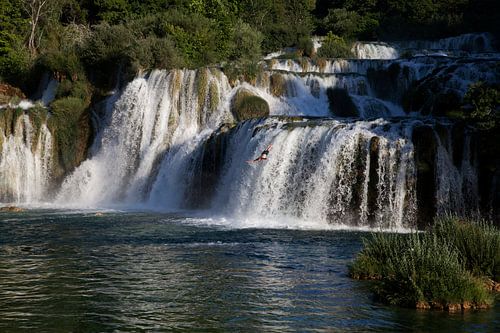 Tauchen Sie von einem Wasserfall aus 2