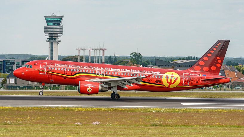 Brussels Airlines Airbus A320 in Red Devils livery. by Jaap van den Berg