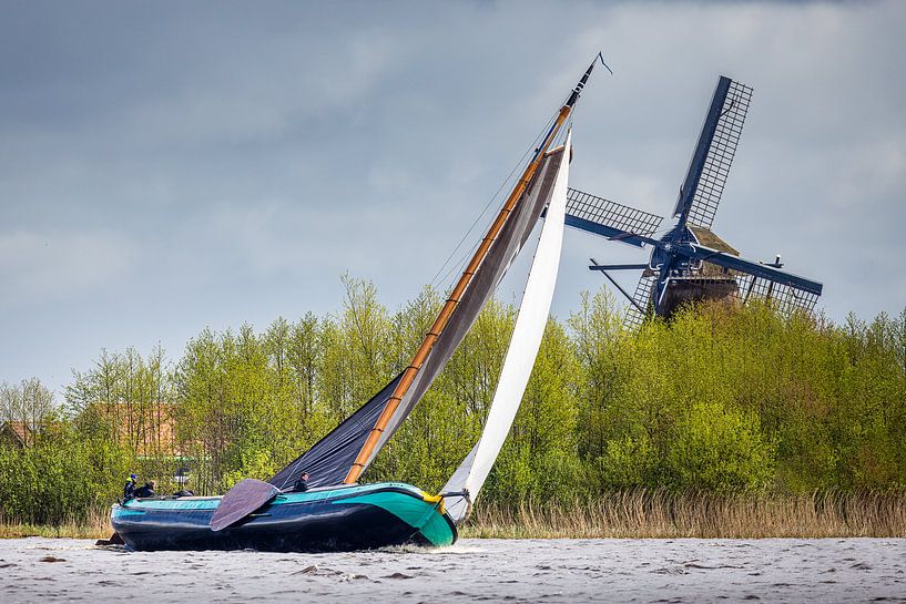 Skûtsje en molen van ThomasVaer | Tom Coehoorn