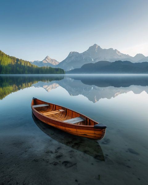 Boot im Bergsee von fernlichtsicht
