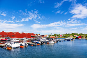Hafen und Naturum in Ekenäs auf der Insel Südkoster bei Ström