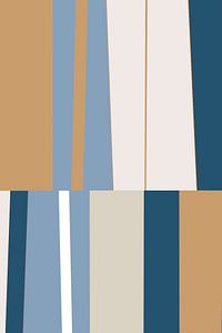 Mozaïek Blauw 10 | Geometrische Colorblocking