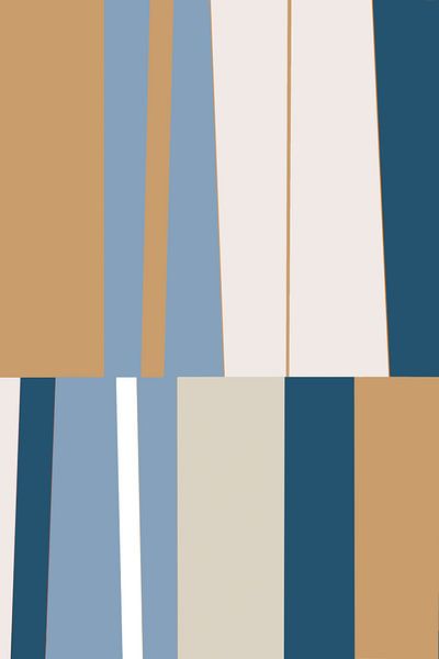 Mosaikblau 10 | Geometrisches Colorblocking von Menega Sabidussi