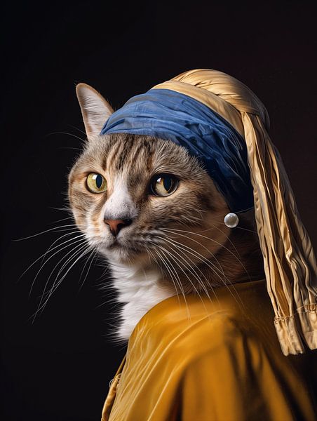 Chat avec la perle par TheXclusive Art