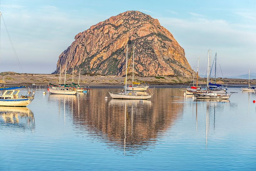 Caught In The Reflection - Morro Rock by Joseph S Giacalone Photography
