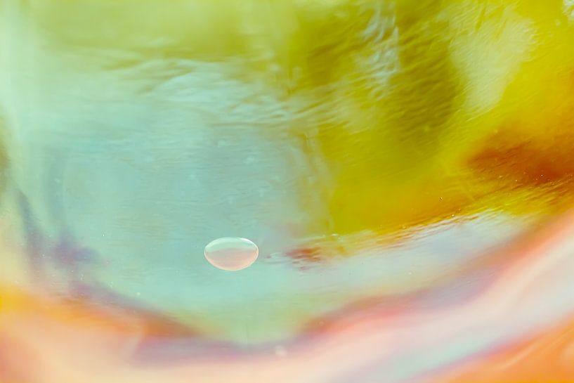 Floating drop - colourful abstract photography by Qeimoy