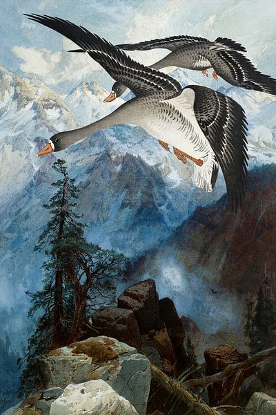 Geese over  the Sierras von Marja van den Hurk