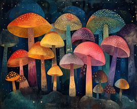 Neon Paddestoel | Shroomlights van Kunst Kriebels