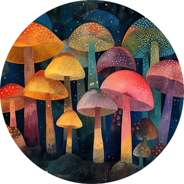 Neon Paddestoel | Shroomlights van Kunst Kriebels