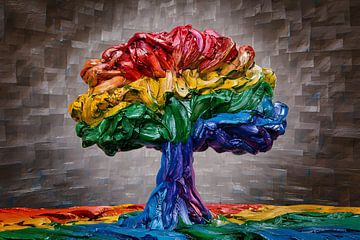 De dans van kleur en leven op canvas van Art & Soul Creations