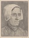 Johan Cohen, Portret van een onbekende vrouw, 1908 van Atelier Liesjes thumbnail