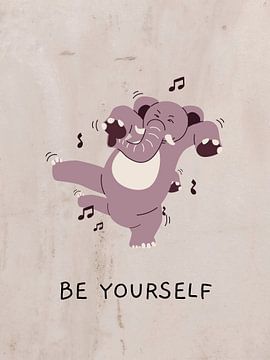 Wees jezelf, olifant van ArtDesign by KBK