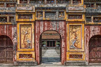 See-through temple entrance Hue Vietnam.
