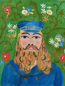 Joseph Roulin by Vincent van Gogh | Portret Bloemen Man van Anita Letuve