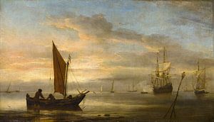 Coucher de soleil en mer, Willem van de Velde le Jeune