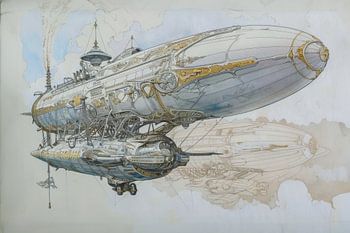 Tekening, zeppelin