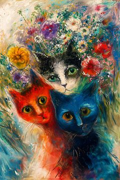 Peinture de chat sur Preet Lambon