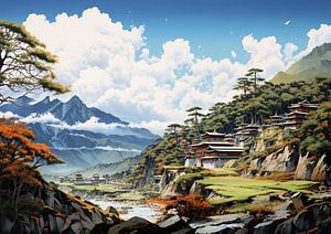 Bhutan Malerei