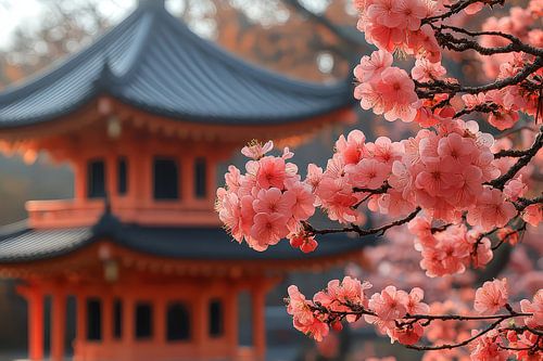 spiritual painting cherry blossom sakura japan
