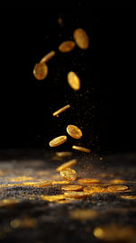 Falling gold coins by TheXclusive Art