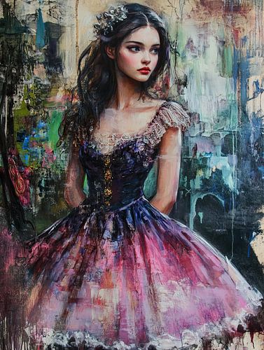 Rokoko Frau | Frau im Rokokokleid Kunst