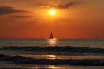 Intensiver Sonnenuntergang.