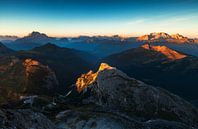 Sonnenaufgang Dolomiten von Frank Peters Miniaturansicht