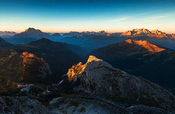 Dolomites du lever du soleil sur Frank Peters