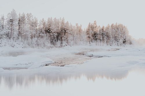 Storforsen Sweden - Arctic winter landscape
