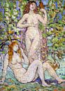 Maurice Prendergast, Deux femmes nues avec un cygne - 1913 par Atelier Liesjes Aperçu
