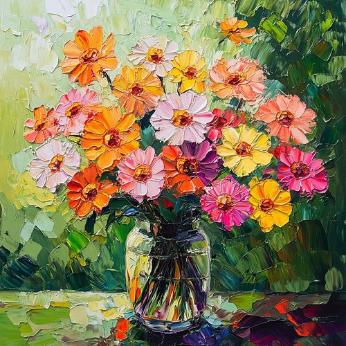 Radiant Flowering: Abstrakte Blumen in Farbe und Textur