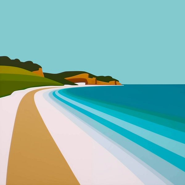 Beach views in Turquoise St Peter&#039;s Splendour by Color Square
