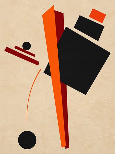 Abstract organic geometric art in earth tones