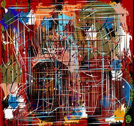 Abstraktes Kunstwerk an einem regnerischen und windigen Tag von EL QOCH