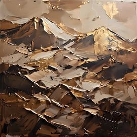 Alpen Braun Gold von FoXo Art