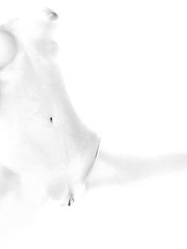 Artistic Nude of a Woman in High Key / Black and White